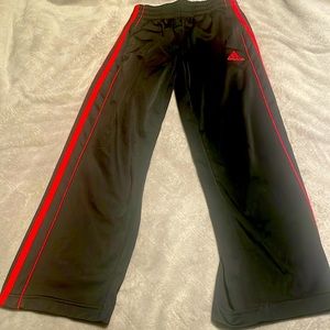 Adidas boys black and red size 8 pants